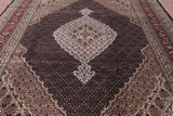 Black Bijar Handmade Wool & Silk Rug - 8' 3" X 10' 6" - Golden Nile