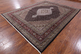 Black Bijar Handmade Wool & Silk Rug - 8' 3" X 10' 6" - Golden Nile