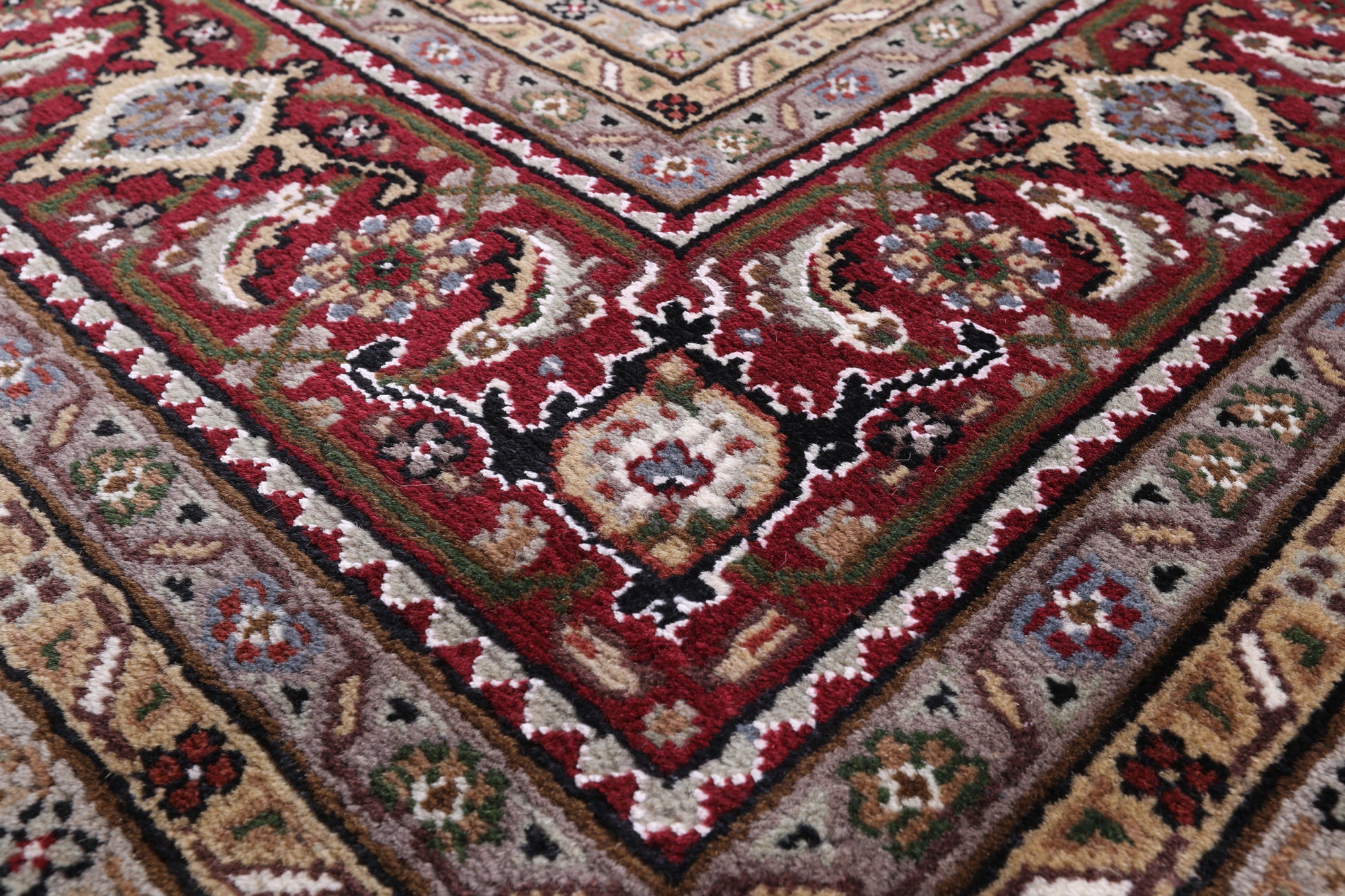 Black Bijar Handmade Wool & Silk Rug - 8' 3" X 10' 6" - Golden Nile