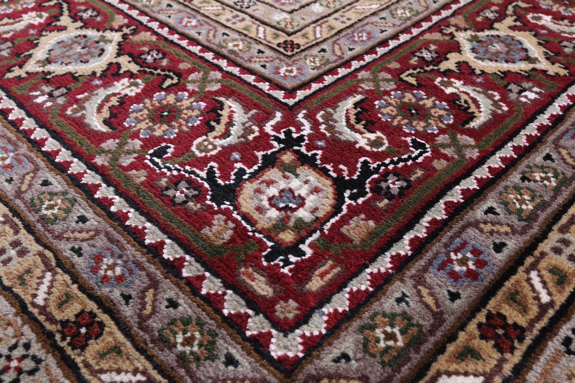Black Bijar Handmade Wool & Silk Rug - 8' 3" X 10' 6" - Golden Nile