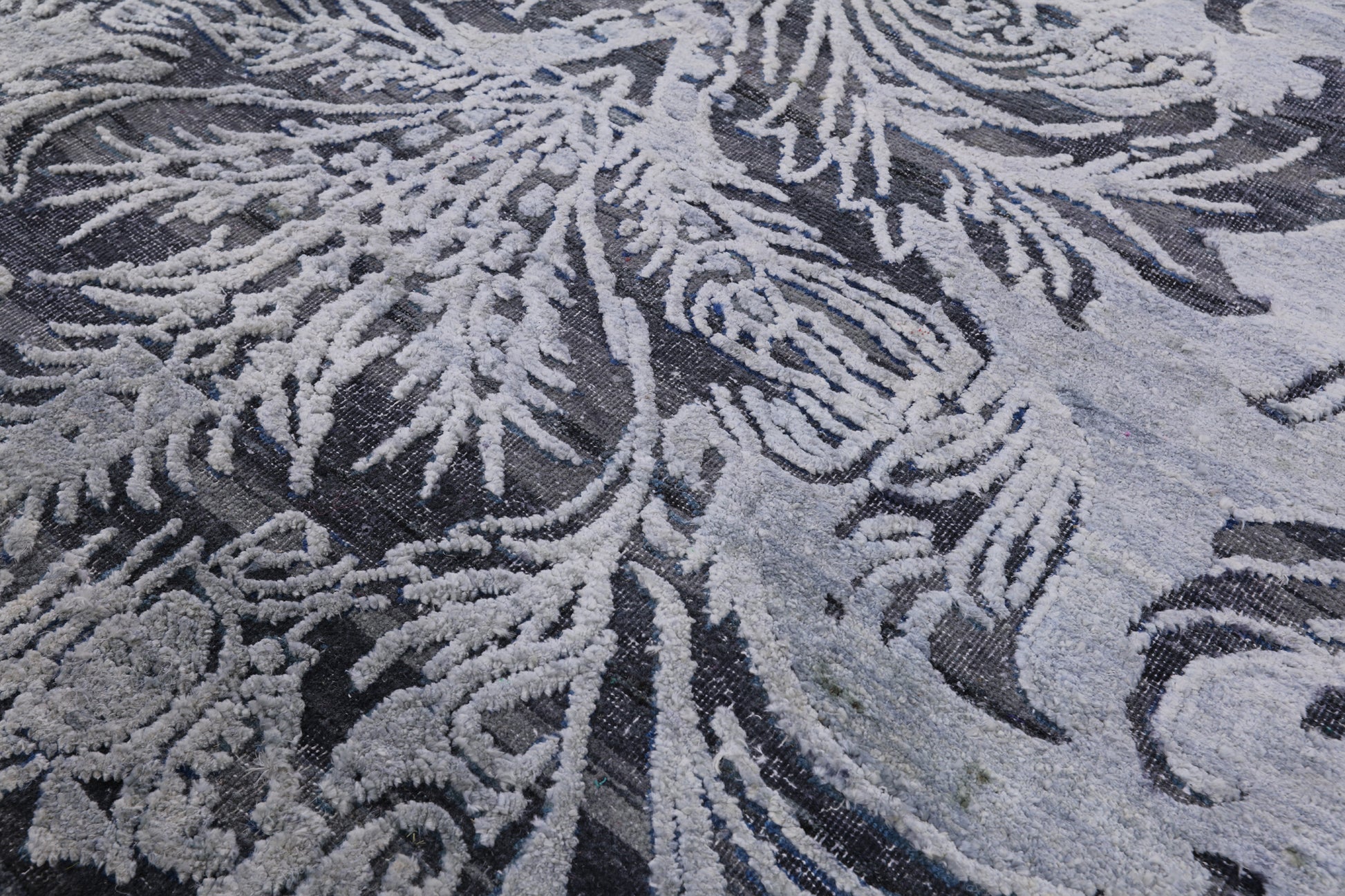 Grey 8' X 10' Hand Knotted With Oxidized Wool Area Rug - Golden Nile