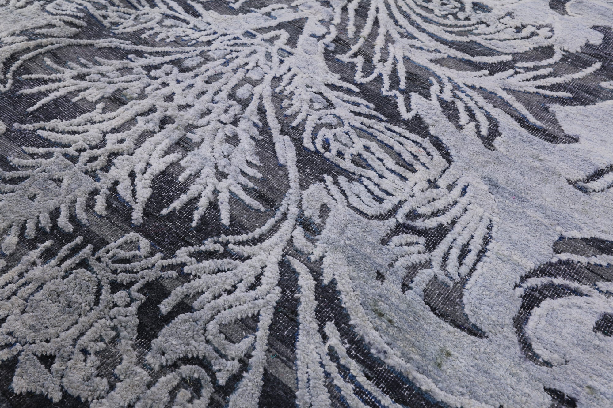 Grey 8' X 10' Hand Knotted With Oxidized Wool Area Rug - Golden Nile