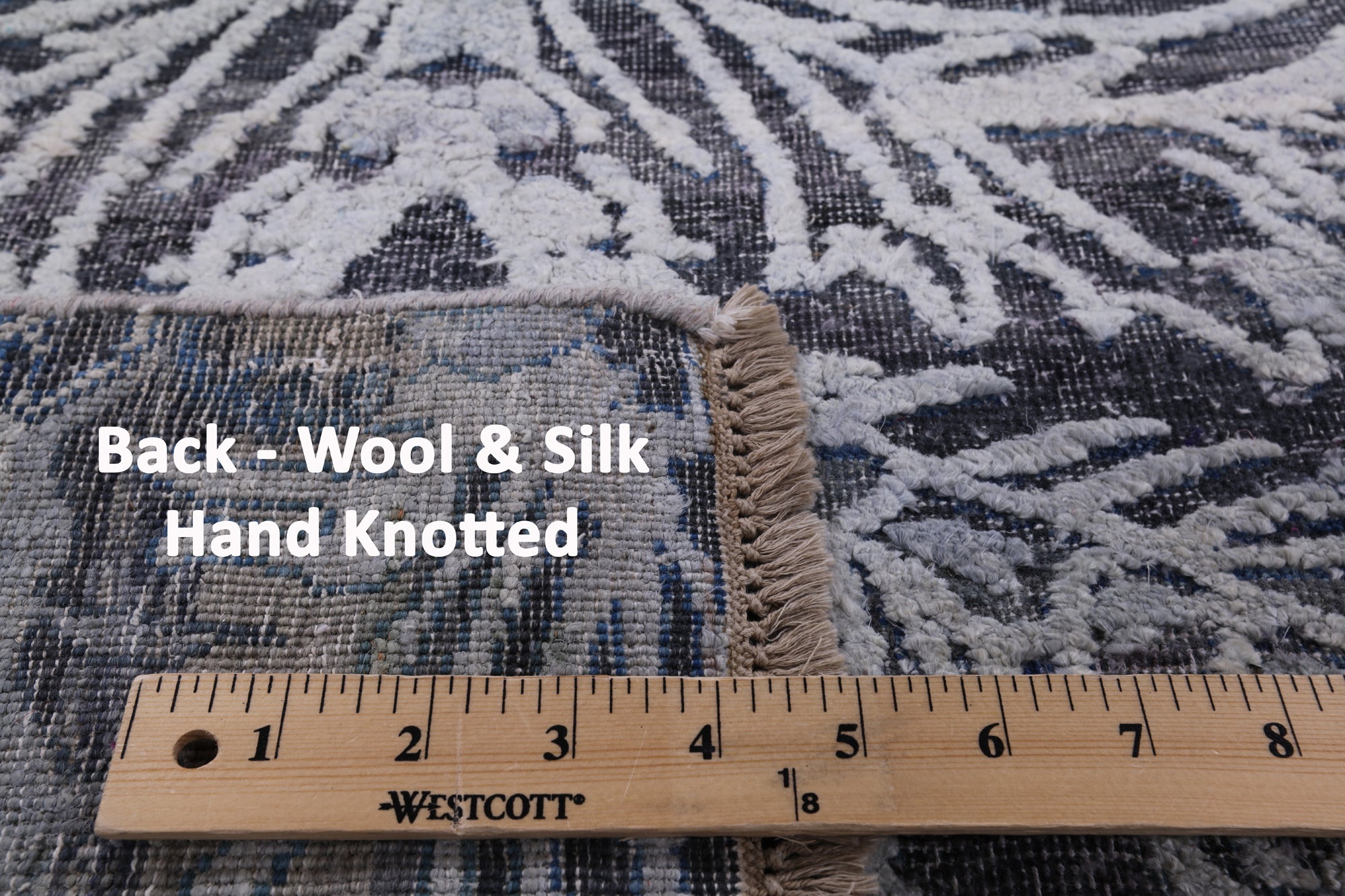 Grey 8' X 10' Hand Knotted With Oxidized Wool Area Rug - Golden Nile