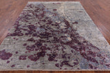 Modern Pure Silk With Oxidized Wool Rug - 7' 9" X 10' 5" - Golden Nile