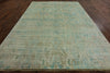 9 X 12 Oriental Pure Silk Hand Knotted Ikat Rug - Golden Nile
