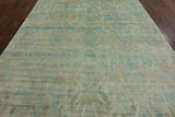 9 X 12 Oriental Pure Silk Hand Knotted Ikat Rug - Golden Nile