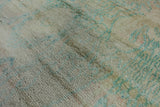 9' X 12' Pure Silk Modern Ikat Design Rug - Golden Nile