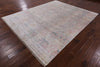 8' X 10'Hand Knotted Pure Silk Ikat Design Area Rug - Golden Nile