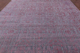 Grey Modern Handmade Wool & Silk Rug - 8' 11" X 11' 9" - Golden Nile