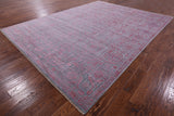 Grey Modern Handmade Wool & Silk Rug - 8' 11" X 11' 9" - Golden Nile