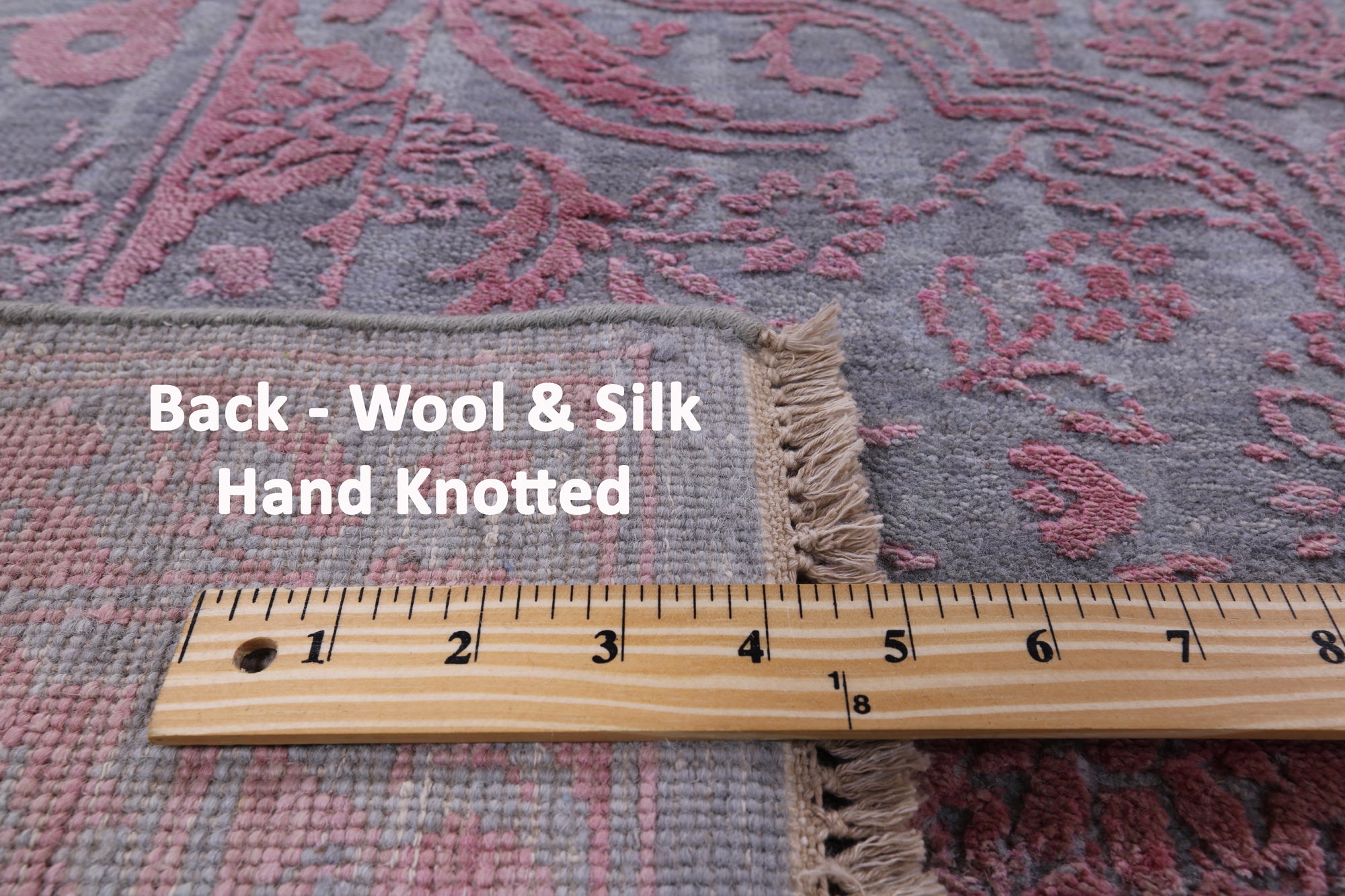 Grey Modern Handmade Wool & Silk Rug - 8' 11" X 11' 9" - Golden Nile
