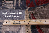 Trumpet Player Design Modern Hand Knotted Wool & Silk Rug - 7' 11" X 10' 4" - Golden Nile