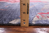Trumpet Player Design Modern Hand Knotted Wool & Silk Rug - 7' 11" X 10' 4" - Golden Nile