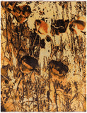 Modern Floral Hand Knotted Wool & Silk Area Rug - 7' 9" X 10' 1" - Golden Nile