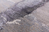 Grey Ballerina Ballet Dancer Design Modern Handmade Wool & Silk Rug - 8' 0" X 10' 0" - Golden Nile
