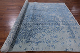 Modern Hand Knotted Wool & Silk Rug - 8' 0" X 9' 10" - Golden Nile