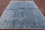 Modern Hand Knotted Wool & Silk Rug - 8' 0" X 9' 10" - Golden Nile