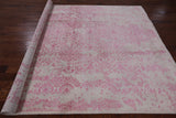 Ivory Modern Wool & Silk Hand Knotted Rug - 8' 1" X 10' 2" - Golden Nile