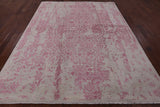 Ivory Modern Wool & Silk Hand Knotted Rug - 8' 1" X 10' 2" - Golden Nile