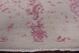Ivory Modern Wool & Silk Hand Knotted Rug - 8' 1" X 10' 2" - Golden Nile