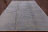 Modern Wool & Silk Hand Knotted Rug - 9' 0" X 11' 9" - Golden Nile