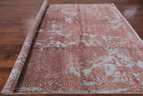 Wool & Silk Hand Knotted Lo-Hi Pile Modern Rug 9' X 12' - Golden Nile