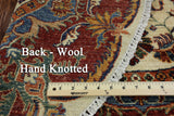 4' 4" X 4' 4" Handmade Round Super Fine Kazak Oriental Wool Rug - Golden Nile