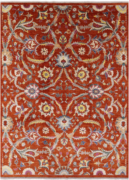 Fine Serapi Hand Knotted Rug - 9' 0" X 12' 3" - Golden Nile