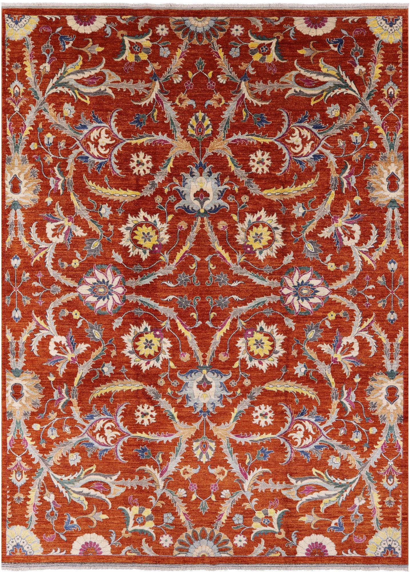 Fine Serapi Hand Knotted Rug - 9' 0" X 12' 3" - Golden Nile