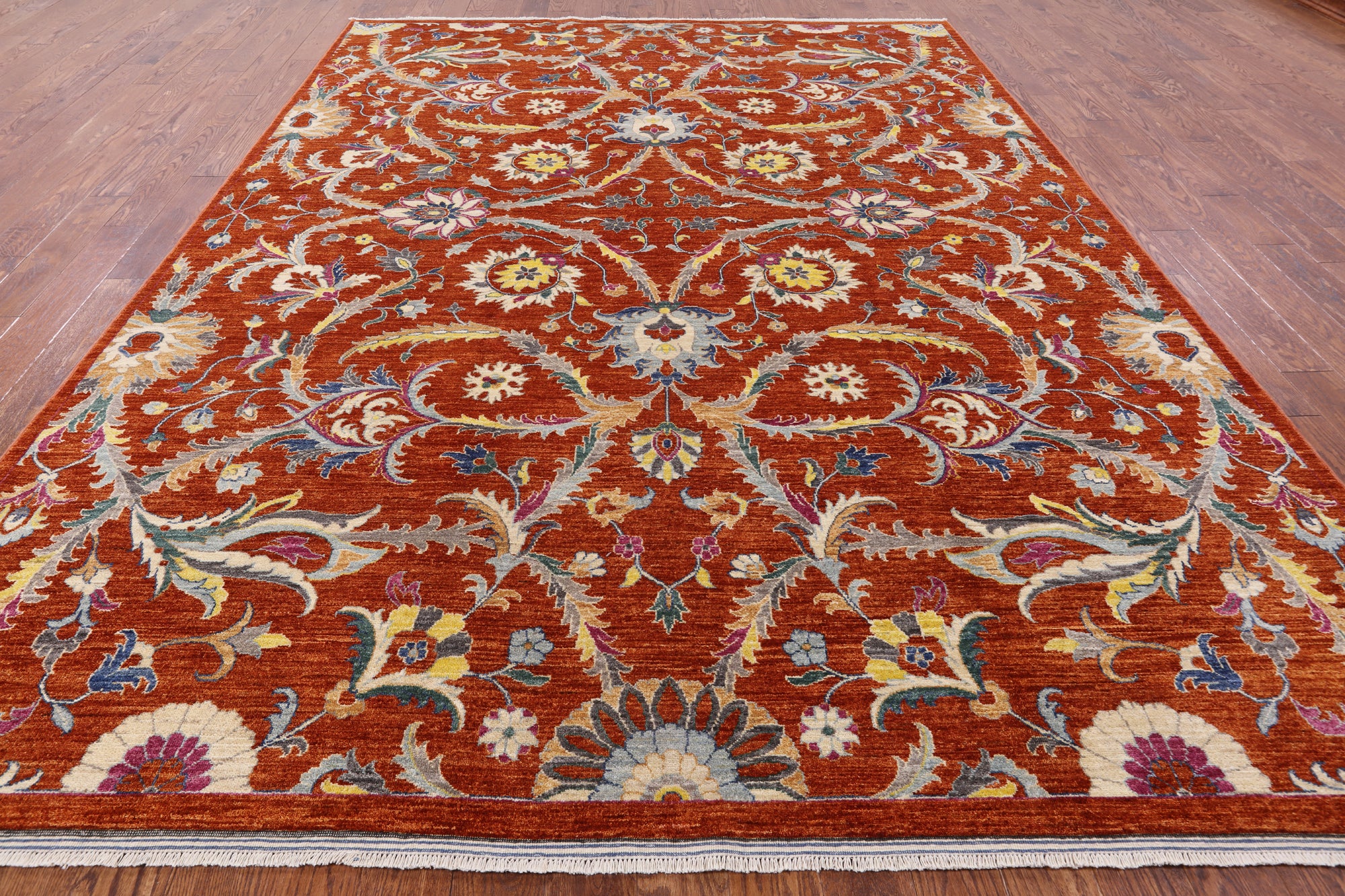 Fine Serapi Hand Knotted Rug - 9' 0" X 12' 3" - Golden Nile