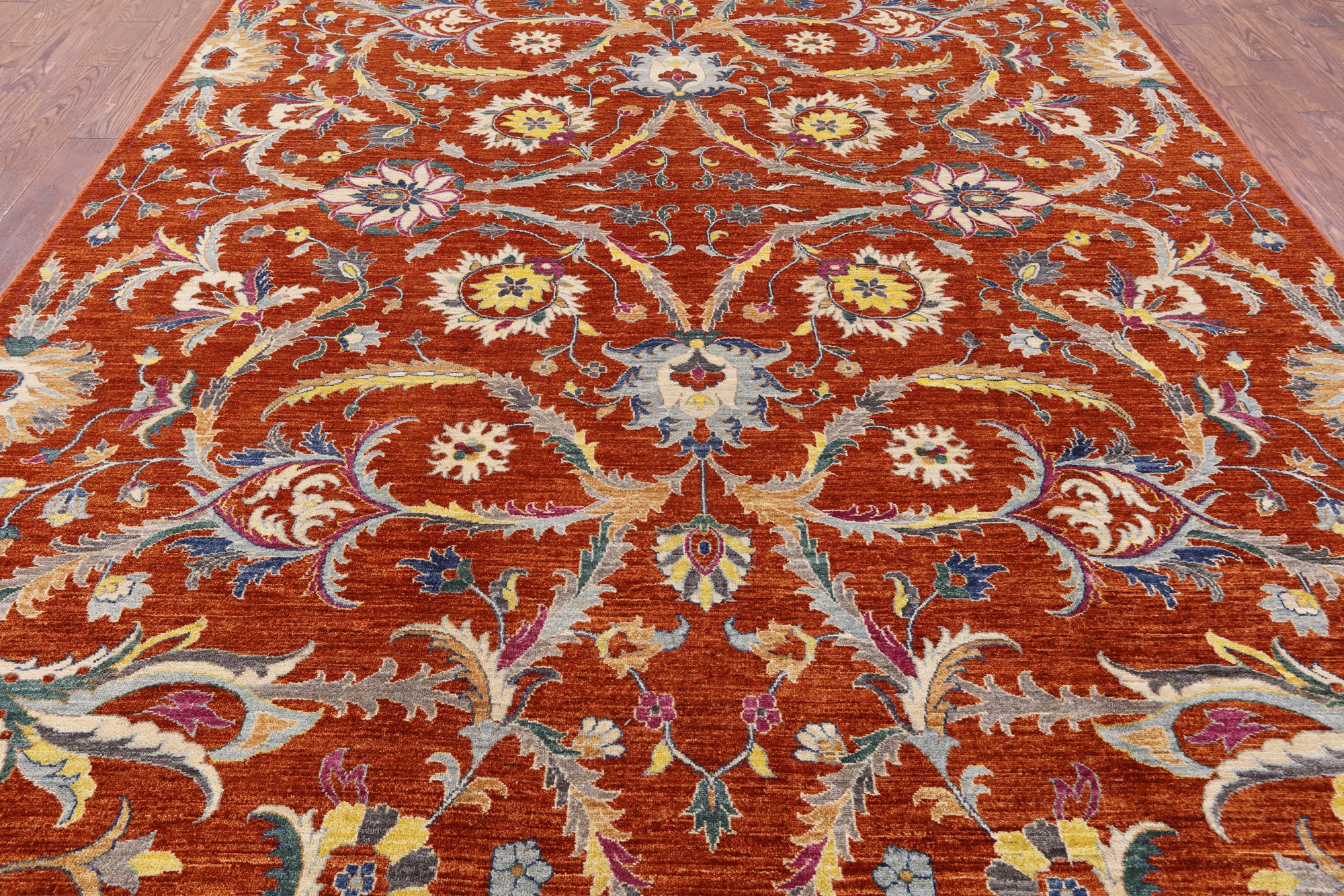 Fine Serapi Hand Knotted Rug - 9' 0" X 12' 3" - Golden Nile