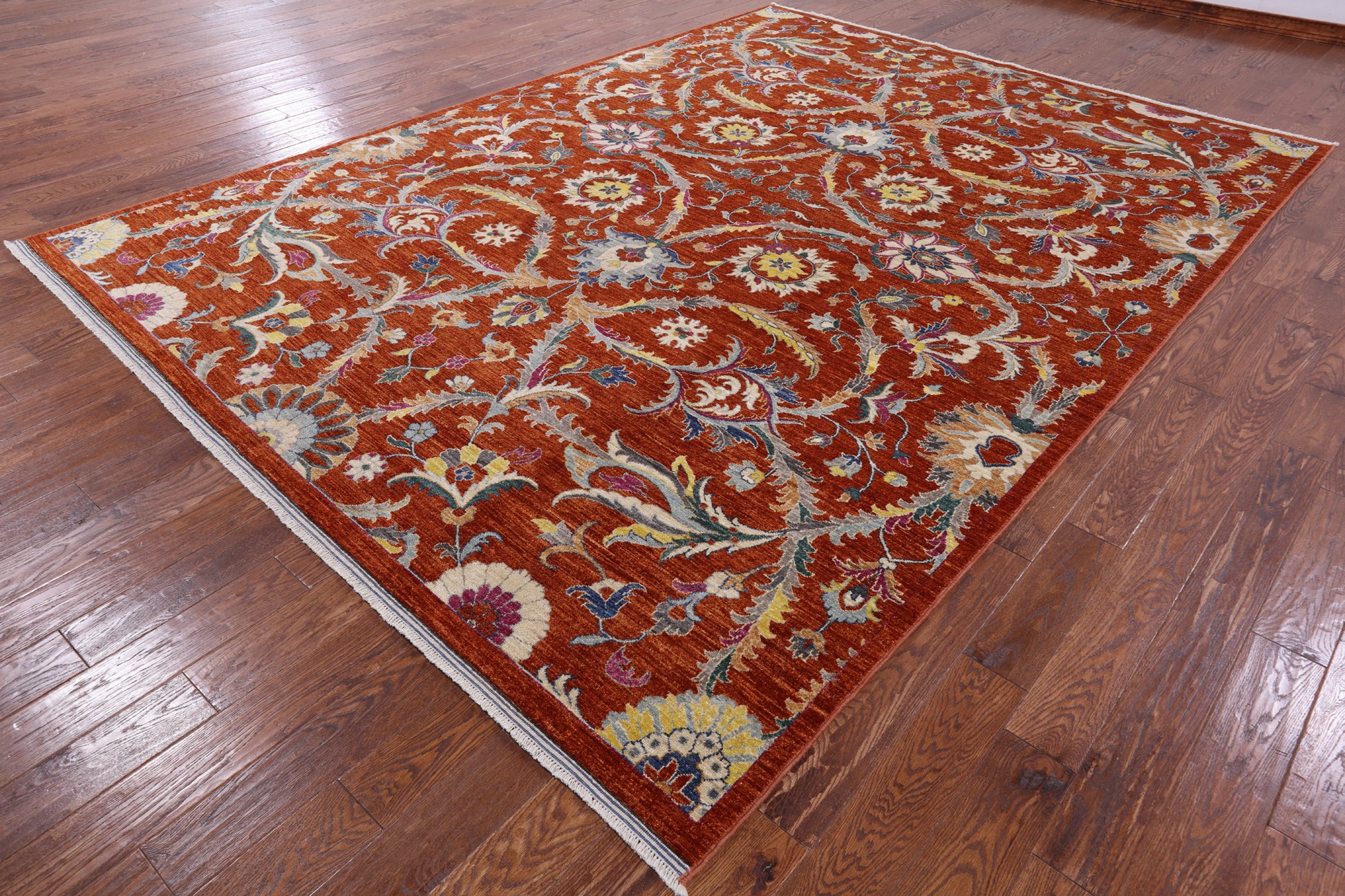 Fine Serapi Hand Knotted Rug - 9' 0" X 12' 3" - Golden Nile