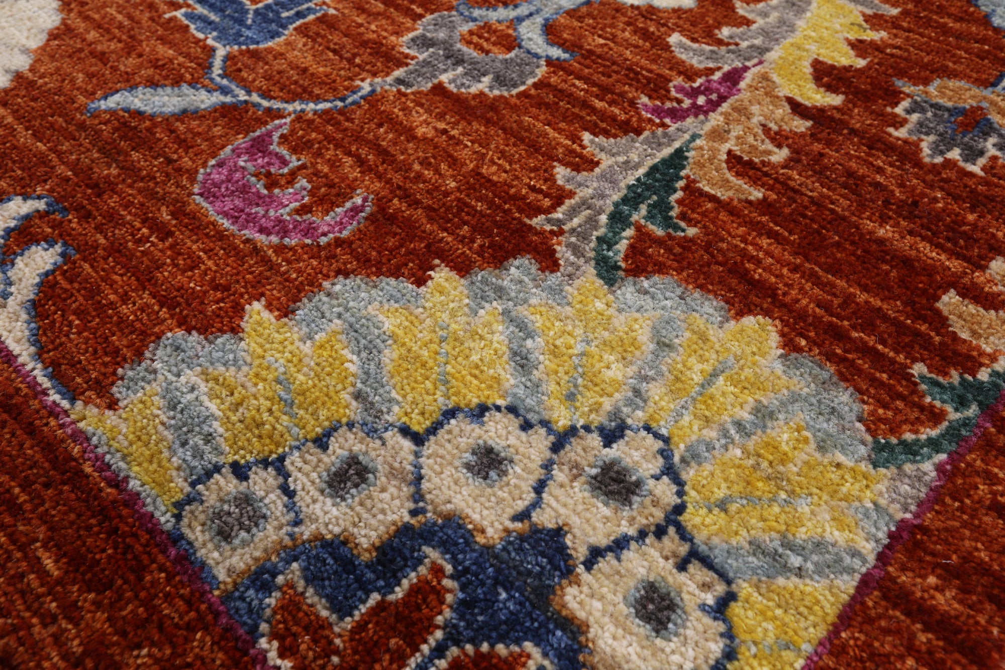 Fine Serapi Hand Knotted Rug - 9' 0" X 12' 3" - Golden Nile