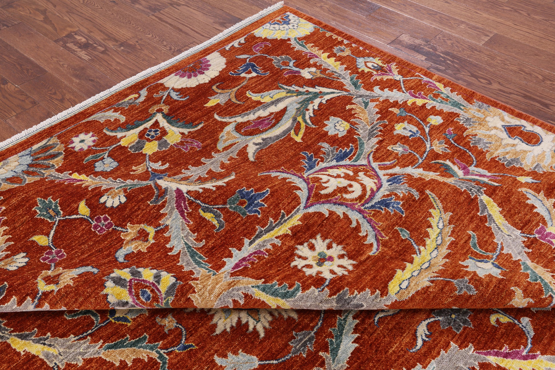 Fine Serapi Hand Knotted Rug - 9' 0" X 12' 3" - Golden Nile
