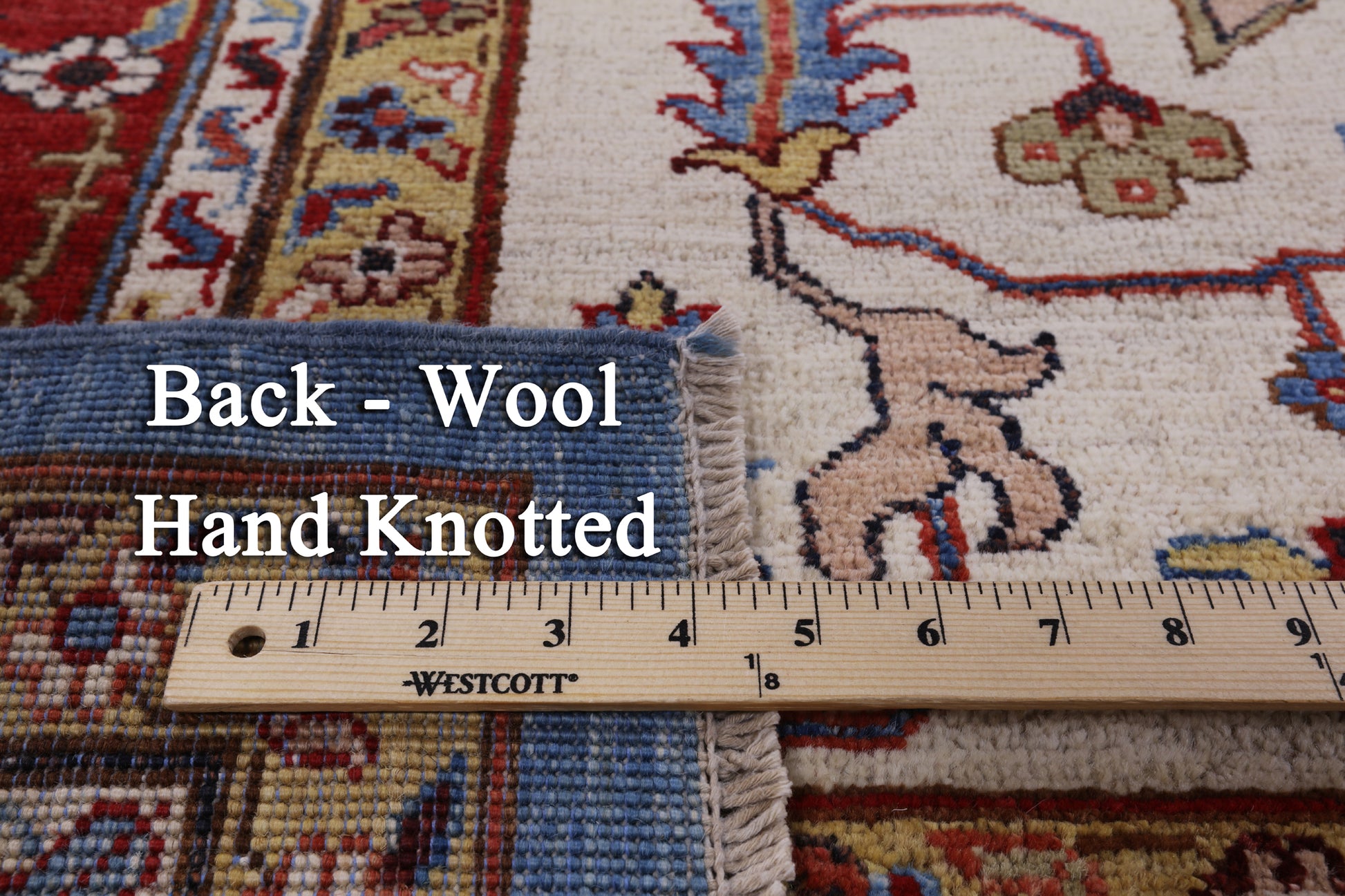 Blue Fine Serapi Hand Knotted Wool Rug - 8' 10" X 11' 9" - Golden Nile