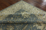 9' X 12' Handmade William Morris Oriental Wool Rug - Golden Nile