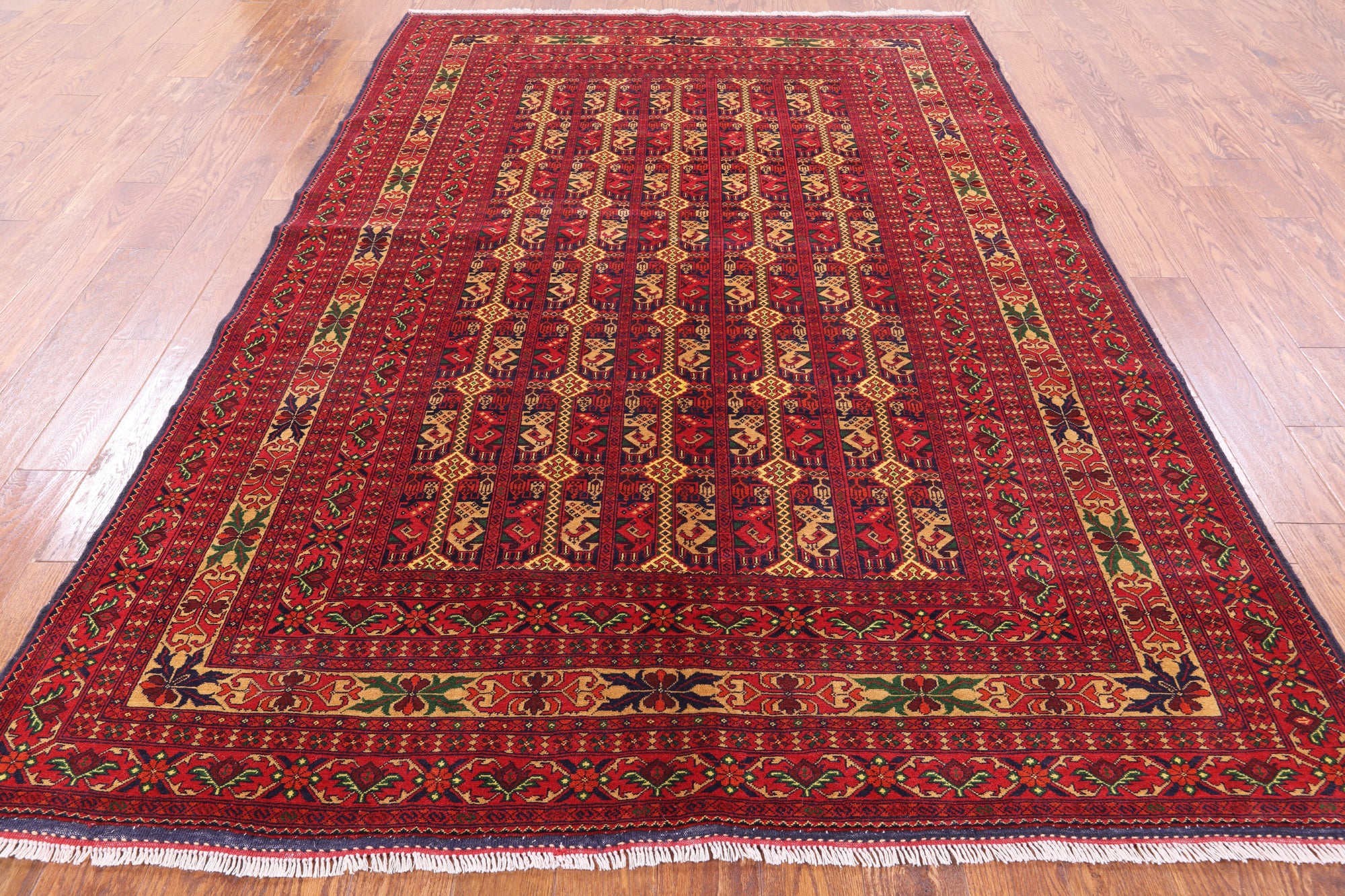Persian Tribal Handmade Wool Area Rug - 6' 4" X 9' 4" - Golden Nile