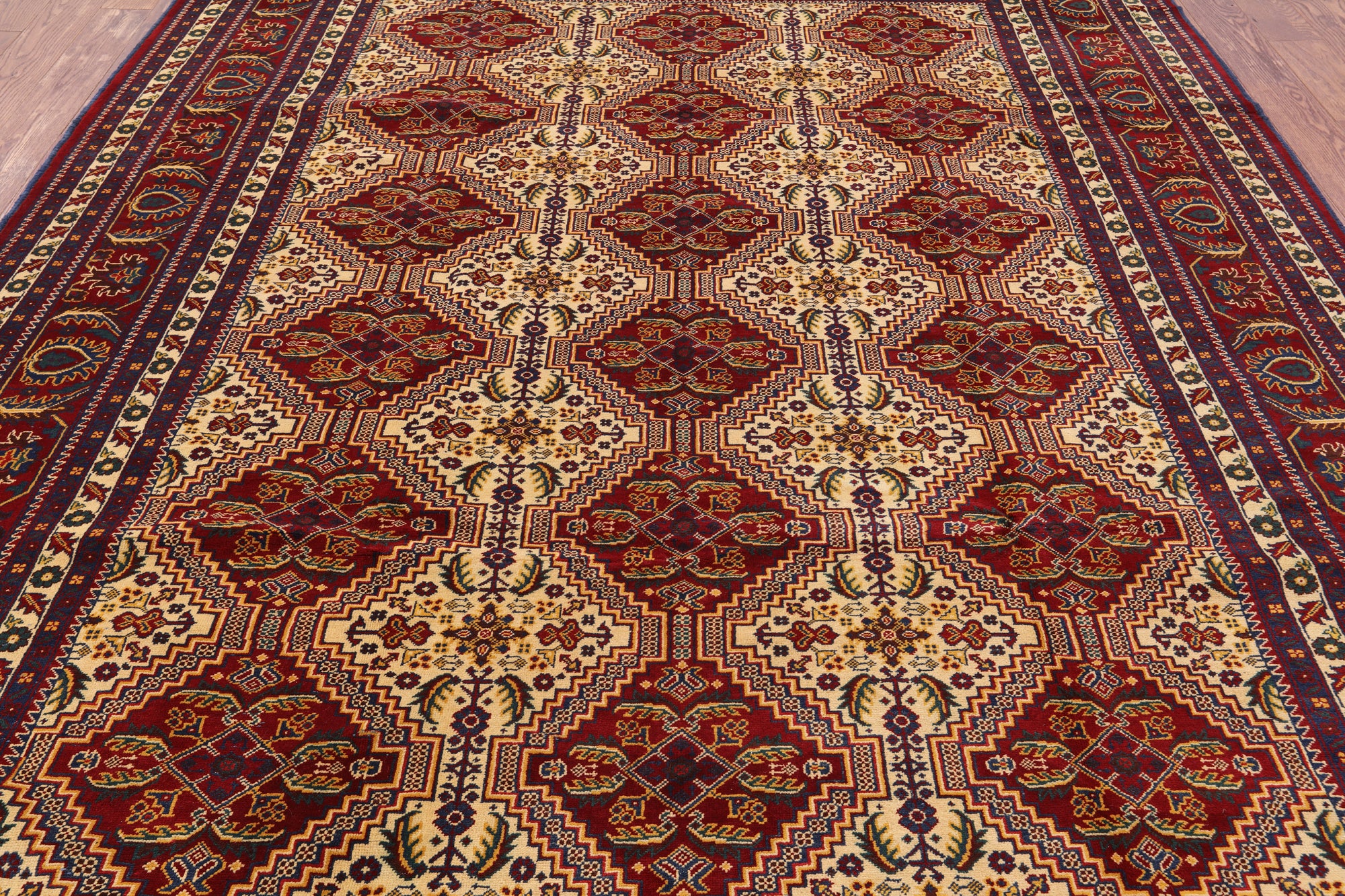 Tribal Persian Handmade Wool Rug - 8' 3" X 11' 3" - Golden Nile