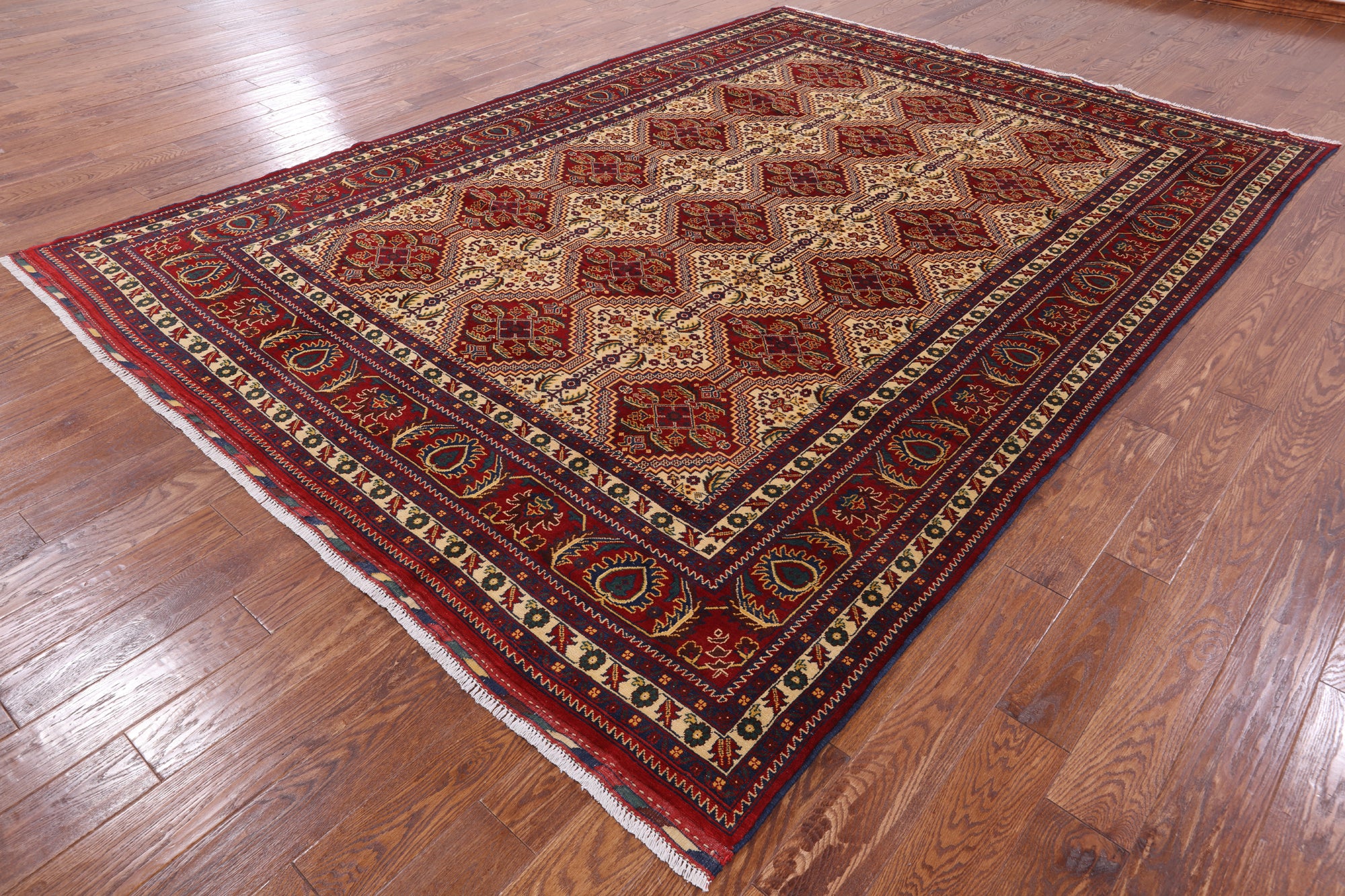 Tribal Persian Handmade Wool Rug - 8' 3" X 11' 3" - Golden Nile