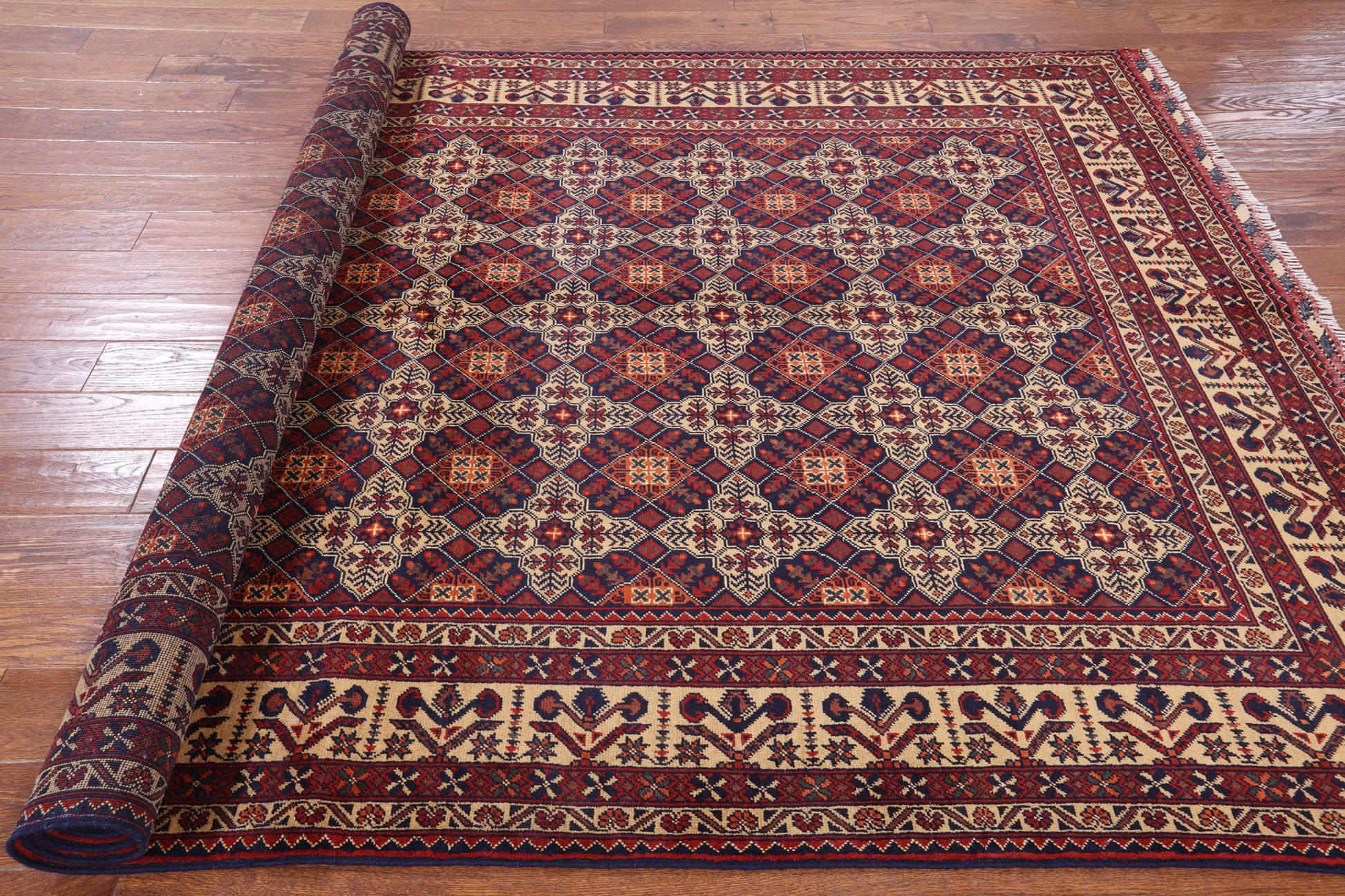 Tribal Persian Handmade Wool Rug - 6' 5" X 10' 0" - Golden Nile