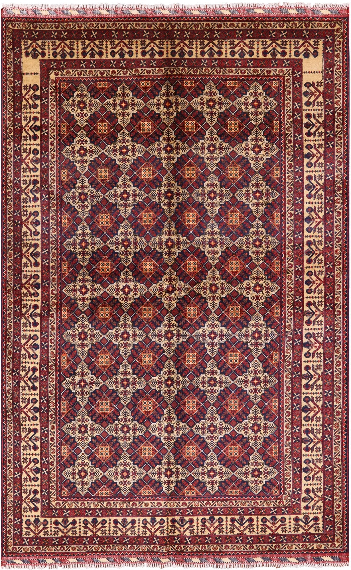 Tribal Persian Handmade Wool Rug - 6' 5" X 10' 0" - Golden Nile