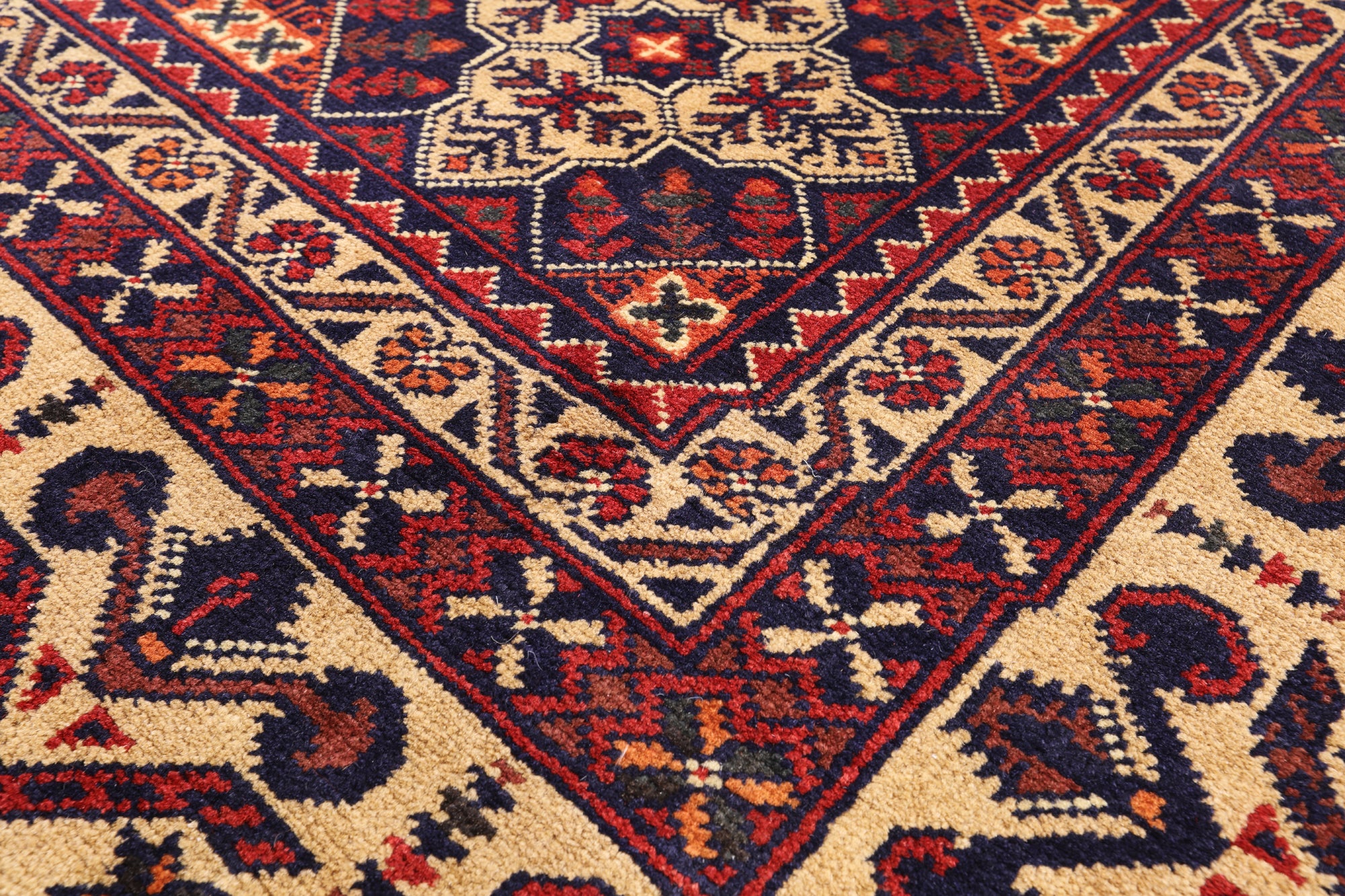 Tribal Persian Handmade Wool Rug - 6' 5" X 10' 0" - Golden Nile