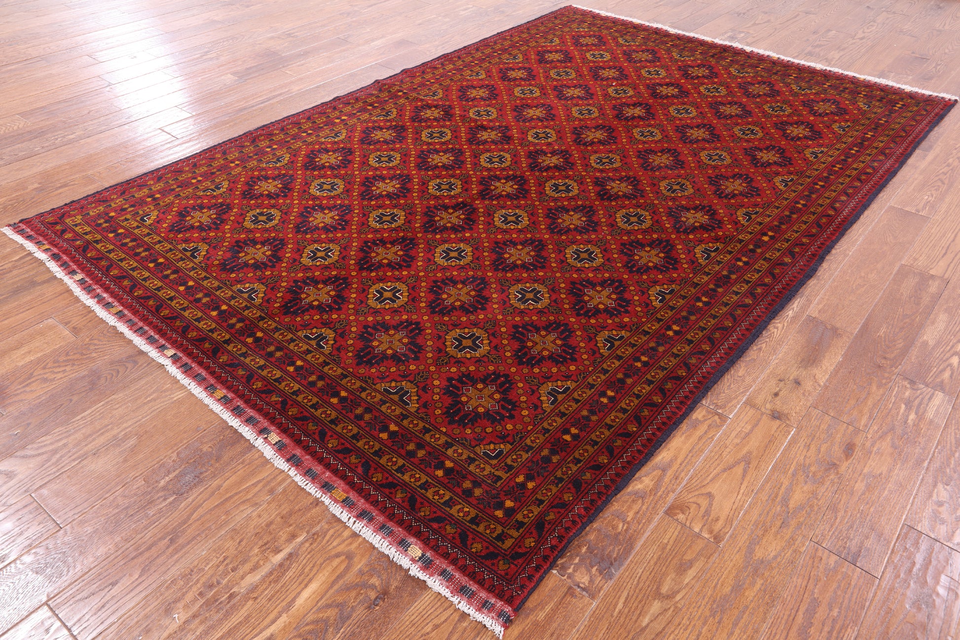 Persian Handmade Wool Rug - 6' 5" X 9' 7" - Golden Nile
