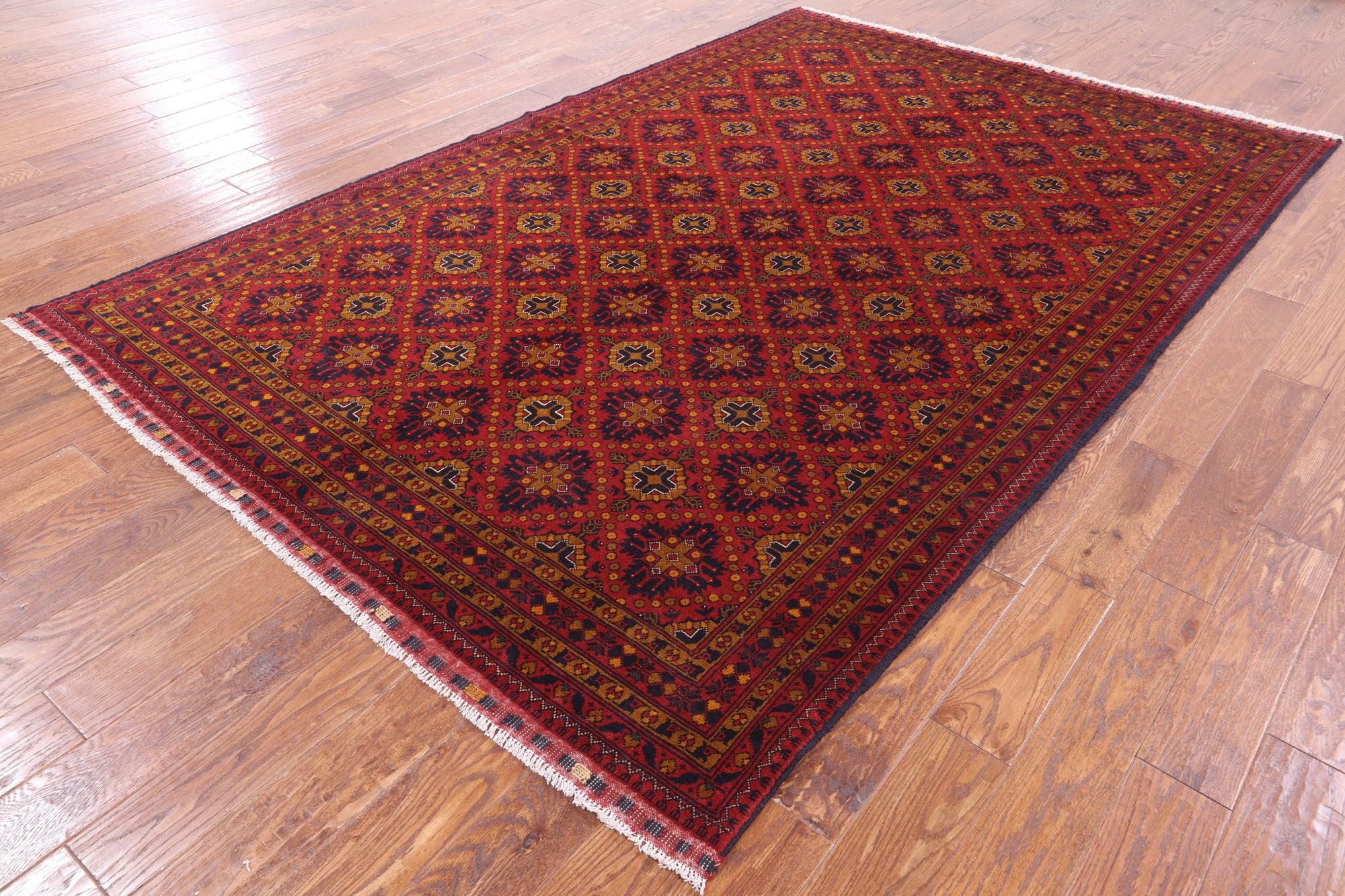 Persian Handmade Wool Rug - 6' 5" X 9' 7" - Golden Nile