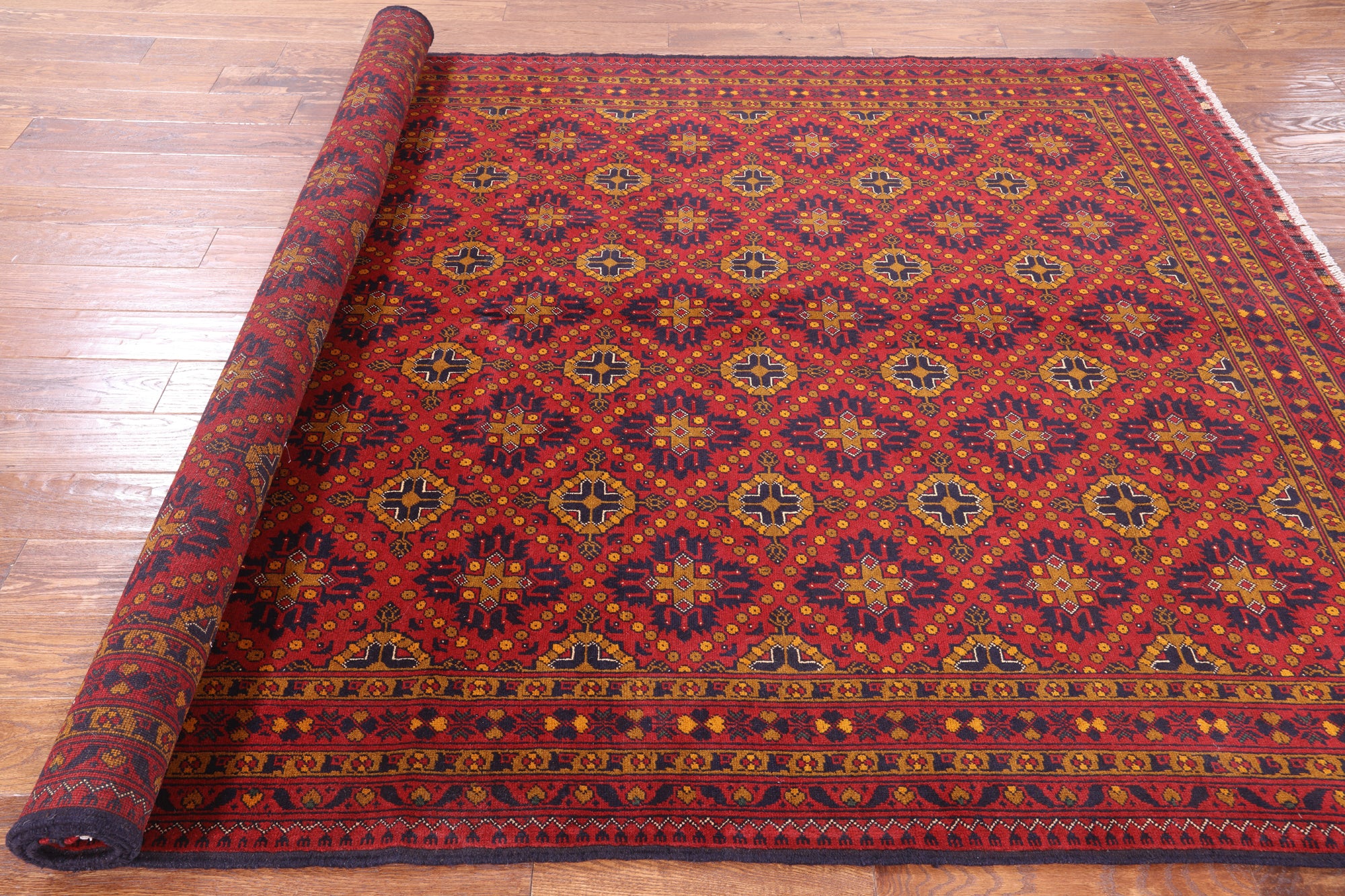 Persian Handmade Wool Rug - 6' 5" X 9' 7" - Golden Nile