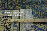 5' X 8' Handmade Signed Persian High End 100% Silk Rug - Golden Nile