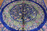 4' X 4' Persian Square High End 100% Silk Handmade Rug - Golden Nile