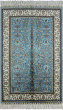 2' 6" X 4' 0'' Persian High End 100% Silk Handmade Rug - Golden Nile