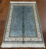 2' 6" X 4' 0'' Persian High End 100% Silk Handmade Rug - Golden Nile