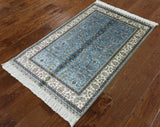2' 6" X 4' 0'' Persian High End 100% Silk Handmade Rug - Golden Nile